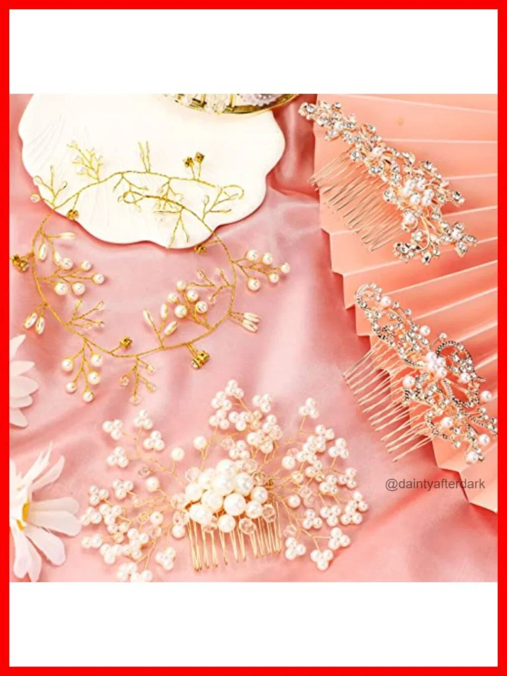 64Pc Hair Accessory Set: Flower Rhinestone Sticks, Pearl Pins, Crystal Combs,